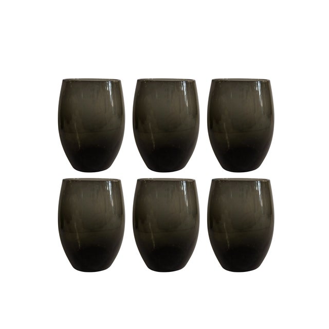 Mid 20th Century Mid 20th Century Holmegaard Per Lütken Smoky Highball Tumblers – Set of 6, Mid-Century Danish Modern For Sale - Image 5 of 15