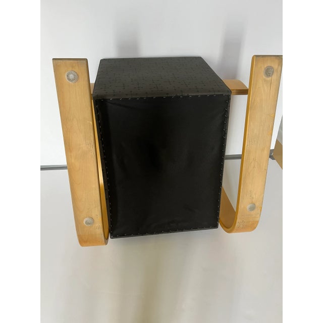 1960s Alvar Aalto Model 400 "Tank" Chair, Artek Sweden Maharam Dot Pattern Upholstery Designed by Ray and Charles Eames. For Sale - Image 9 of 10