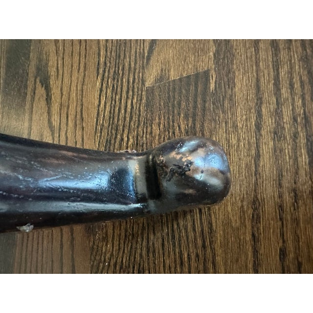 Traditional Late 19th Century Asian Marble and Wood Round Side Table — Golden Triangle Chicago Export For Sale - Image 3 of 10