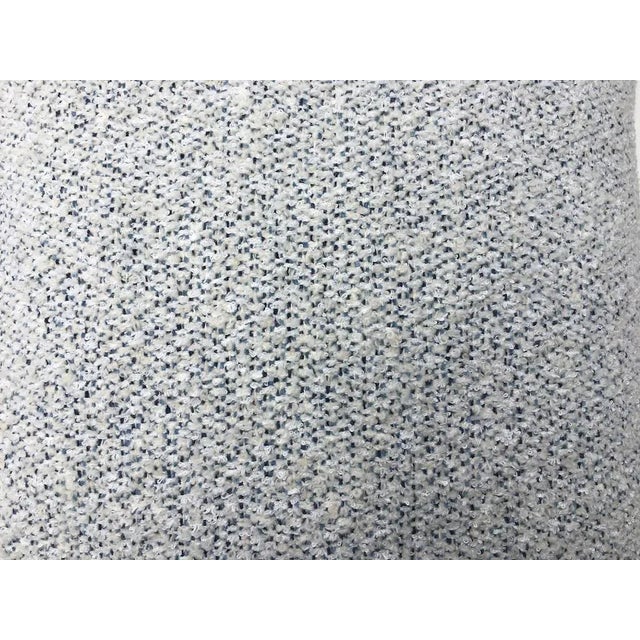 Custom White and Blue Boucle Pillows - A Pair For Sale In Los Angeles - Image 6 of 9