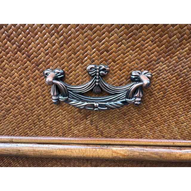 1960s Handsome Seagrass and Rattan Dresser For Sale - Image 5 of 11