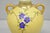 Beige Antique Nippon Hand Painted Porcelain Moriage Mountain Scene Small Yellow Vase For Sale - Image 8 of 12