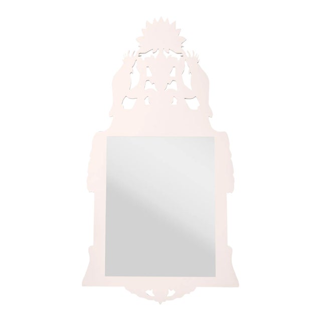 Fleur Home Audubon Royal Mirror in Frosted Petal, 17.5x30 For Sale