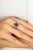 Natural 5.47 Carat Oval Blue Sapphire & Diamond Ring in 14k Solid White Ring featuring natural sapphire of 5.47 carats and...