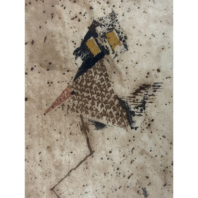 Wood 1960s Johnny Friedlander (1912-1992) Color Abstract Etching For Sale - Image 7 of 11