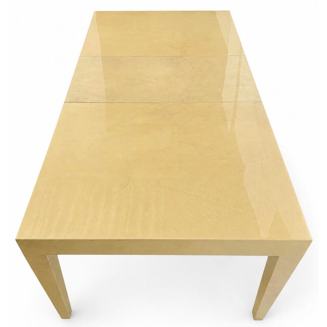 J. Robert Scott Postmodern Lacquered Goatskin Dining Table by Sally Sirkin Lewis for J Robert Scott For Sale - Image 4 of 11