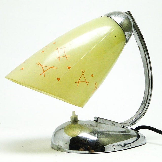 Metal Bedside Table Lamp by J. Hurka for Napako, Former Czechoslovakia, 1960s For Sale - Image 7 of 12