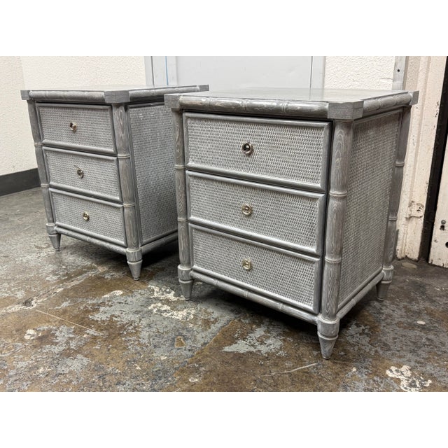 Contemporary Dovetail Furniture Nightstands, Pair For Sale - Image 3 of 12
