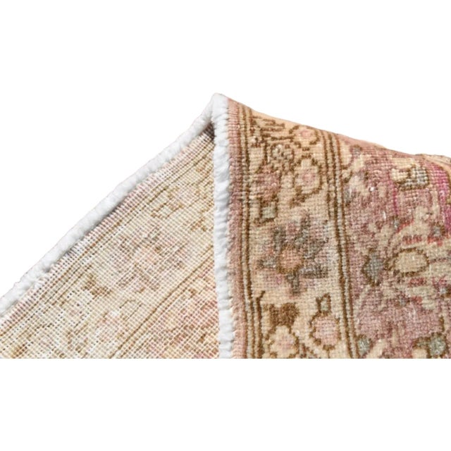 1960s Rose Pink 10x16 Wool Unique Designer Turkey Vintage Rug For Sale - Image 9 of 11