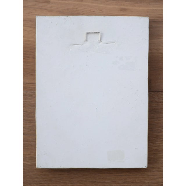 1970s Vintage Saint Cecilia Relief Sculpture Wall Plaque For Sale - Image 5 of 5