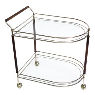Mid Century Teak Bar Cart For Sale
