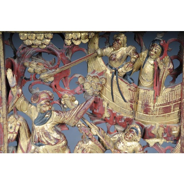 Chinese Gilt Wooden Panel For Sale - Image 11 of 18