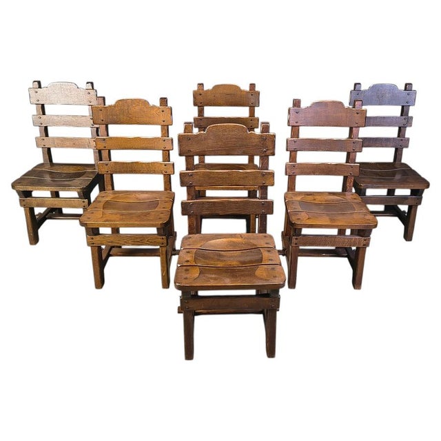 Vintage Brutalist Dining Chairs, 1960s, Set of 6 For Sale - Image 14 of 14