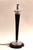 French Art Deco Table Lamp in Black Wood and Silver Metal from Mazda, 1920s For Sale - Image 3 of 16