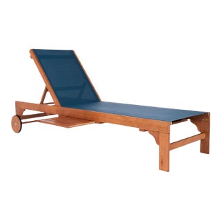 Ralden Sunlounger - Natural/Navy For Sale