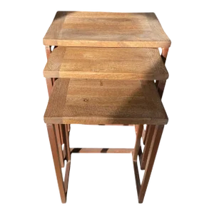 Pottery Barn Granger Reclaimed Wood Nesting Tables - Set of 3