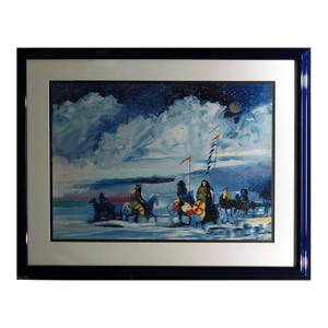Earl Biss "War Flag on Broken Water" Hand Signed Landscape Framed Make an Offer