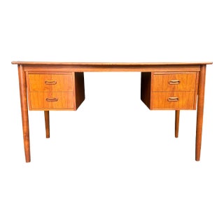 Vintage Danish Mid Century Modern Petite Teak Writing Desk Attributed to Arne Vodder For Sale