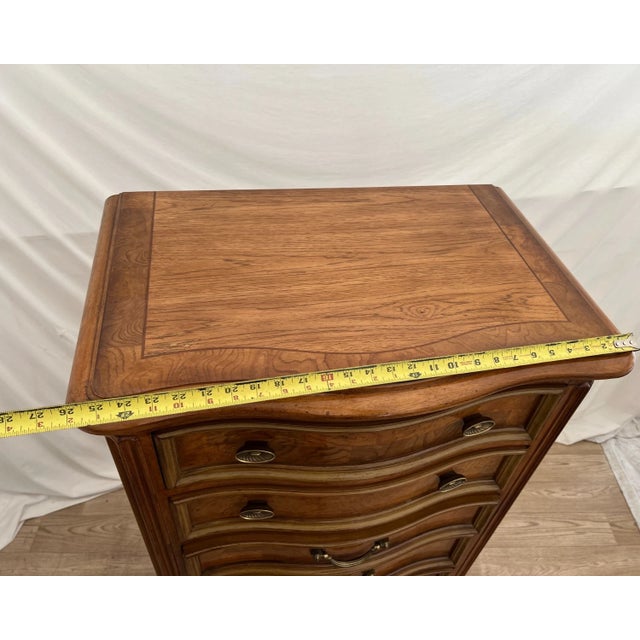 Vintage Thomasville Lingerie Dresser Chest Walnut Seven Dovetail Drawers For Sale - Image 10 of 11