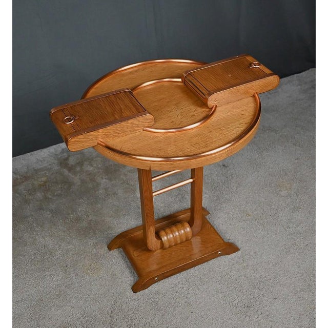 Small Art Deco Oak Smoking Table, 1930s For Sale - Image 3 of 12