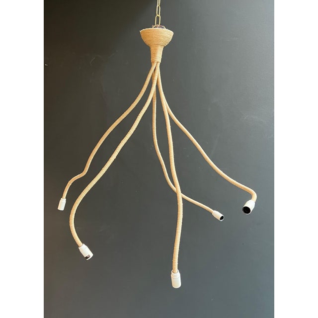 1970s 1970s Mid-Century Modern Rope Chandelier For Sale - Image 5 of 12