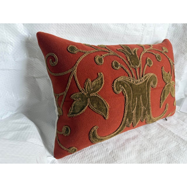18th Century Florentine Italian Velvet Decorative Pillow For Sale - Image 4 of 6