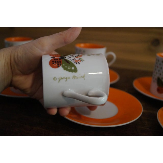 1960s Georges Briard Butterfly Cups and Saucers Set of 6 Cups and 6 Saucers For Sale In San Antonio - Image 6 of 6