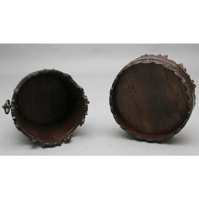 19th-Century Carved Oak Basket on Stand For Sale - Image 6 of 11