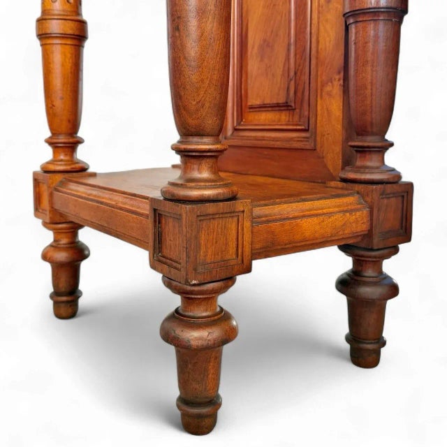 Brown Late-19th Century French Henri II Style Walnut Pedestal For Sale - Image 8 of 10