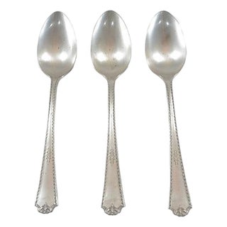 1930s Silver Serving Spoons - Set of 3 For Sale
