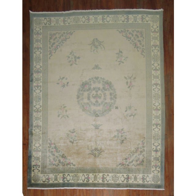 VIntage Chinese Deco Rug, 7'11'' X 10'1'' For Sale - Image 11 of 11