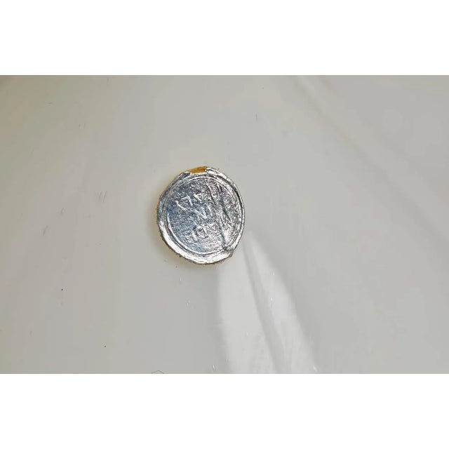 White Pair of Mid Century Italian Cased Murano Glass Decanters For Sale - Image 8 of 8