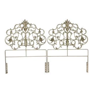 1960s Rococo Italian Metal Twin Headboards - a Pair For Sale