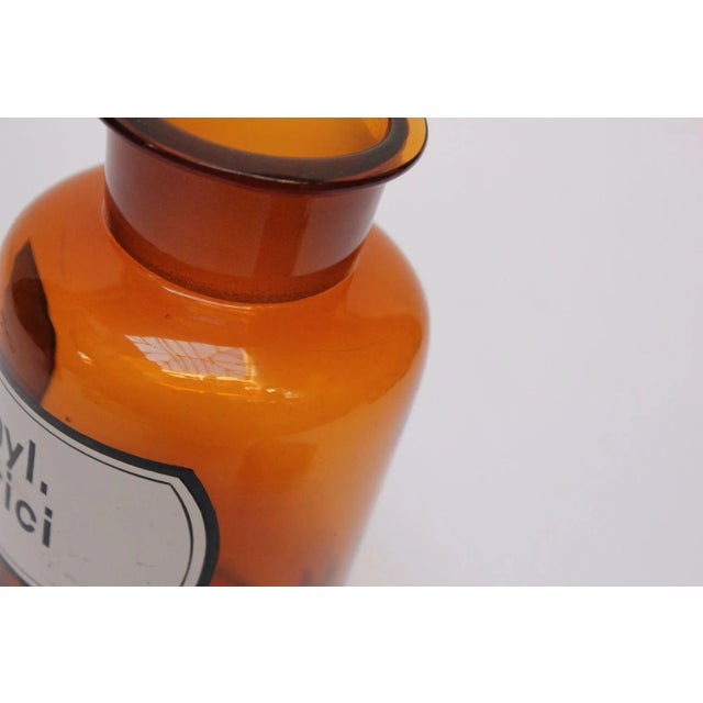 Vintage German Amber Glass "Amylum Tritici" Apothecary Bottle | Chairish