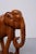 Large Carved Teak Elephant Statue Together with a Smaller Elephant, 1950s, Set of 2 For Sale - Image 9 of 11