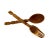 Hand Carved Wooden Serving/Decorative Spoon & Fork For Sale - Image 6 of 6