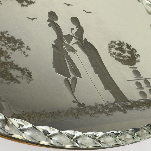 Large Vintage Venetian Murano Glass Mirror Tray, Italy, 1950s For Sale - Image 14 of 15