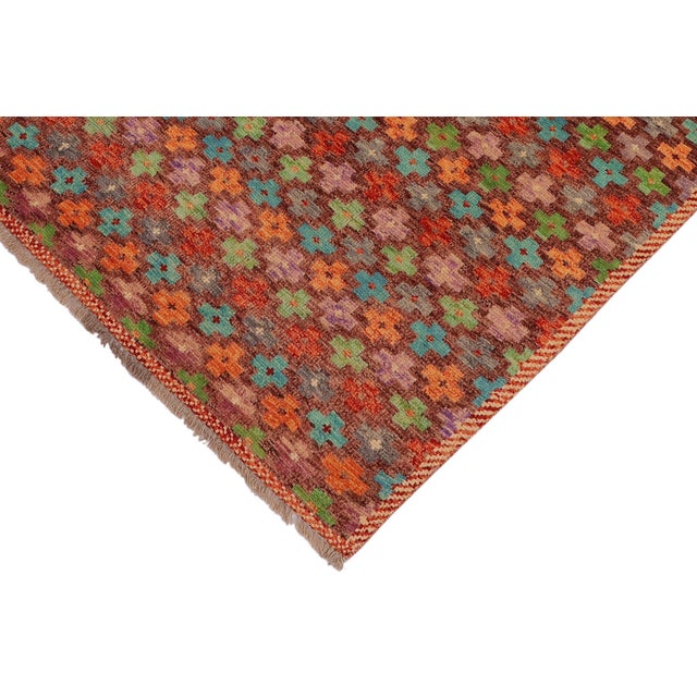 Eclectic Balochi Brown/Rust Wool Rug - 3'3''x4'11'' For Sale - Image 4 of 11