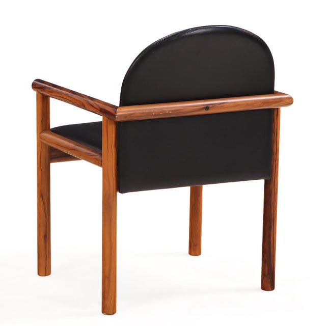 Set of Six Italian Olive Wood Armchairs, C. 1965. For Sale In Philadelphia - Image 6 of 8