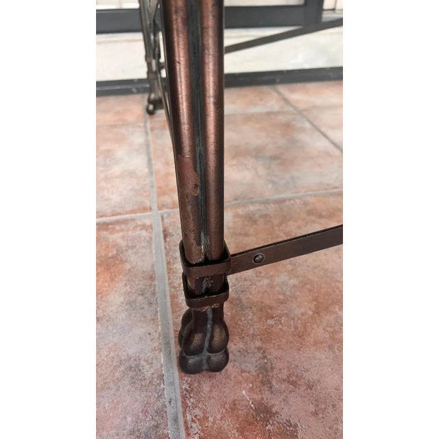 Maitland-Smith Attributed Leather and Steel Coffee Table For Sale - Image 13 of 13