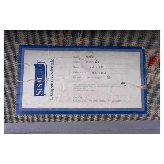 Sisal-Aksent Rectangular Rug in Virgin Wool For Sale - Image 4 of 5
