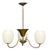 1940s Danish Modern, Pendant Light, Brass, Glass For Sale