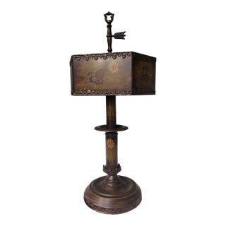 Antique Vintage Tole Lamp For Sale