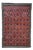Vintage Middle Eastern Hand-Knotted Wool Rug with Red Floral Design For Sale