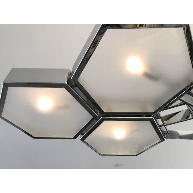 Glass 21st Century Esagoni Chandelier by Fabio LTD For Sale - Image 7 of 8