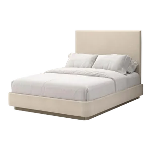 Upholstered Queen Bed With Wings