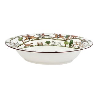 Mid 20th Century Crown Staffordshire Hunting Scene Serving Dish For Sale