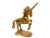 Mid-Century Modern Vintage Brass Unicorn Horse Figurine Model For Sale - Image 3 of 5