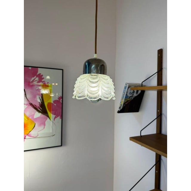 Metal Type 1545-02 Pendant Lamp in Flower Shape from VEB Narva For Sale - Image 7 of 11