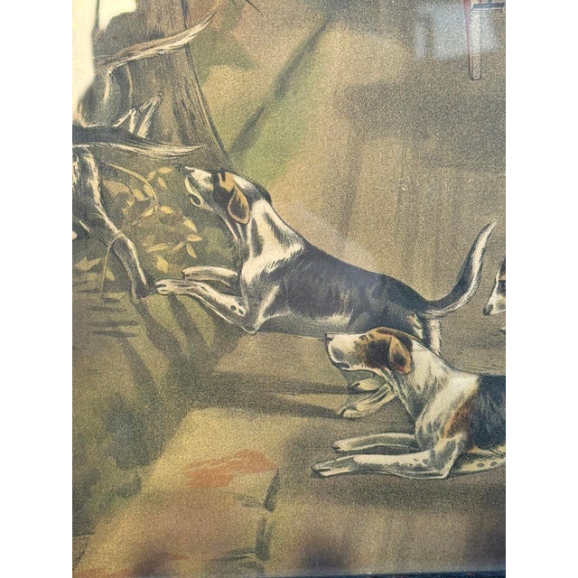 Antique English Foxhunt Equestrian Framed Lithograph by F. Cecil Boult For Sale - Image 10 of 11